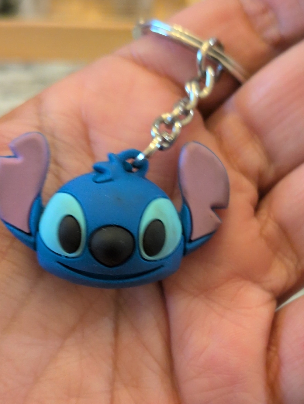 Disney Blue Stitch Rubber Keychain Charm